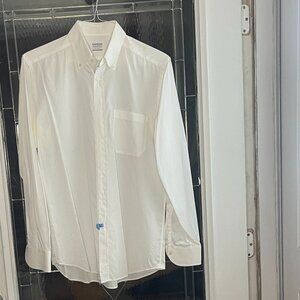 MEN'S XACUS EVOLUTION FIT WHITE DRESS SHIRT BUTTON DOWN COLAR 15.5 39